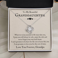 Load image into Gallery viewer, To My Beautiful Granddaughter Necklace from Grandpa, Never Forget Your Way Back Home
