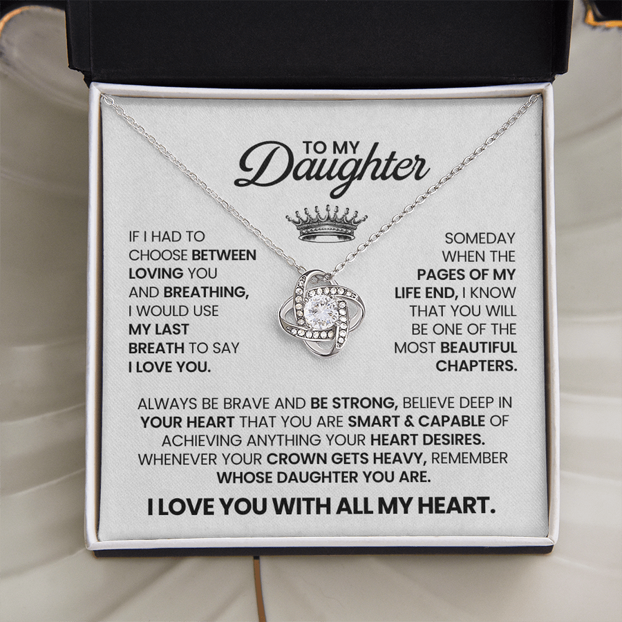 Birthday Daughter Necklace, When the Pages of My Life End You Will Be the Most Beautiful Chapters