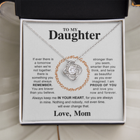 Load image into Gallery viewer, To My Daughter Necklace – Love Knot Pendant, Never Forget I Love You Gift from Dad
