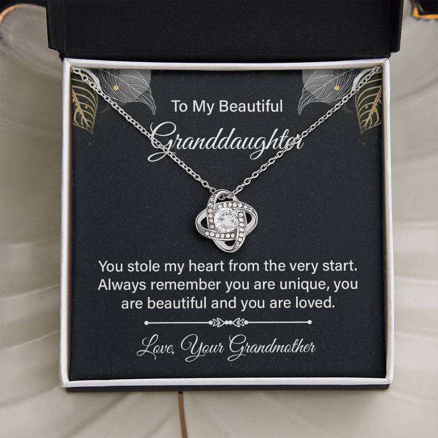 To My Granddaughter Necklace from Nana, Birthday Present for Granddaughter from Grandma