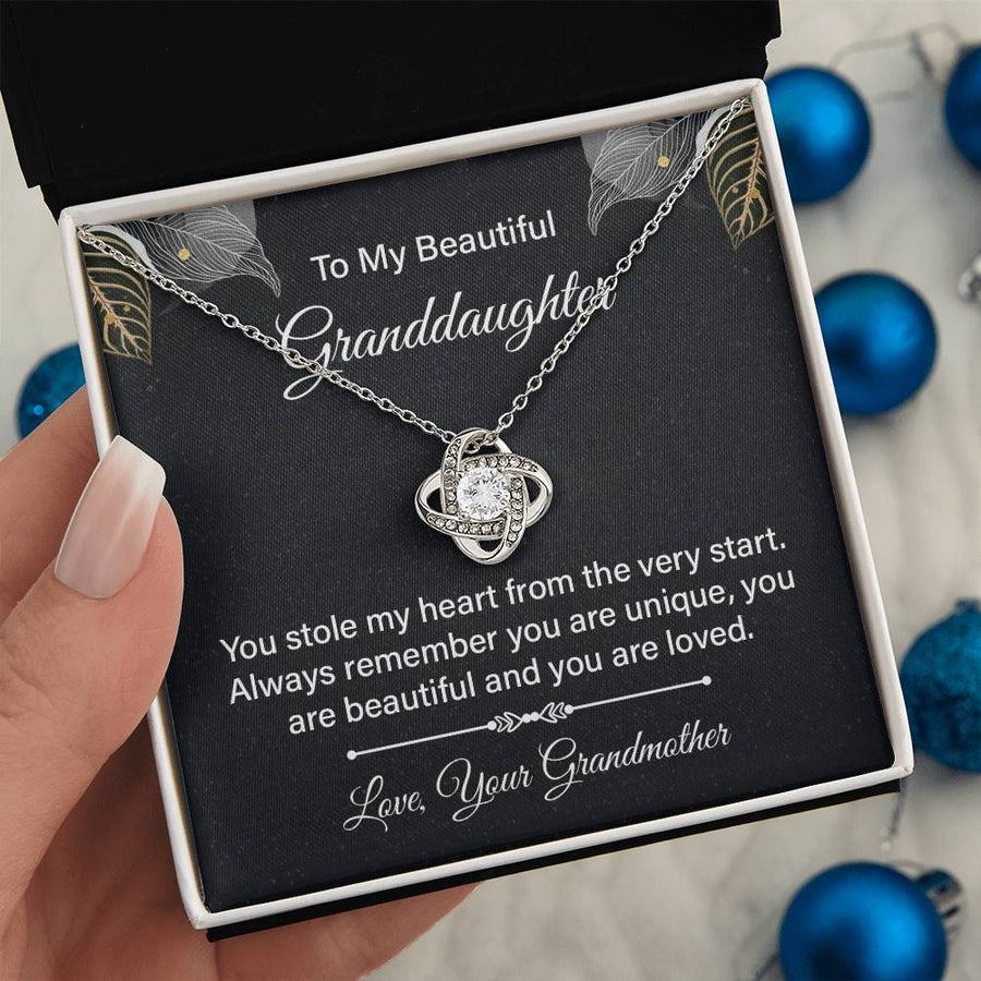 To My Granddaughter Necklace from Nana, Birthday Present for Granddaughter from Grandma