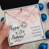 Load image into Gallery viewer, Unique 21st Birthday Gifts for Her, 21st Birthday Gifts for Her, Love Knot Necklace Gifts
