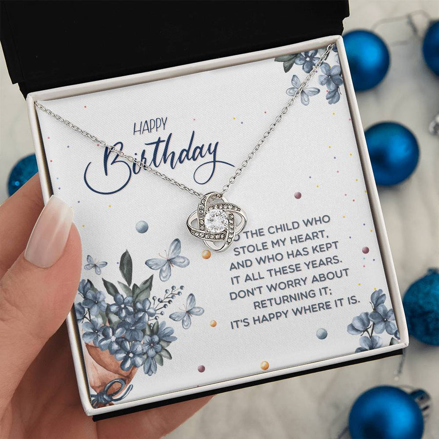 Best Gifts for Teenage Girls, Birthday Love Knot Necklace for Daughter Granddaughter