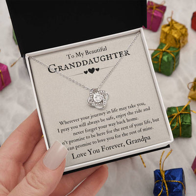 Load image into Gallery viewer, To My Beautiful Granddaughter Necklace from Grandpa, Never Forget Your Way Back Home
