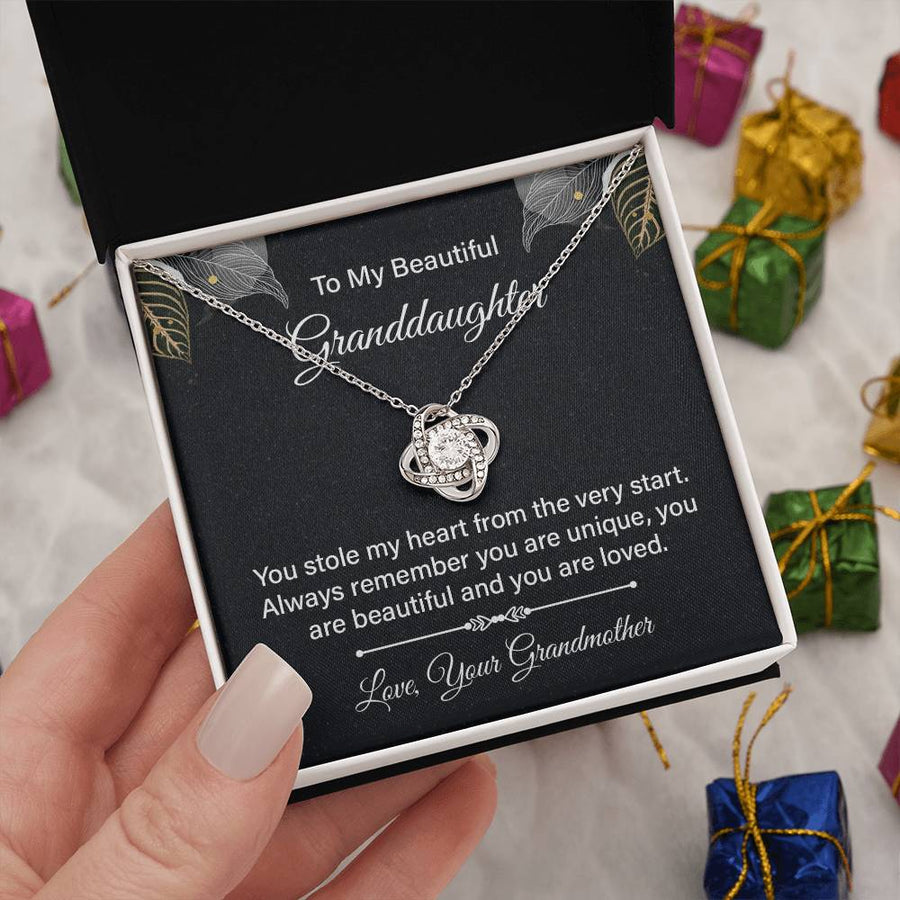 To My Granddaughter Necklace from Nana, Birthday Present for Granddaughter from Grandma