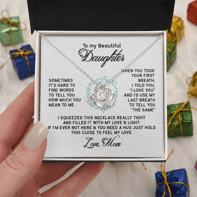 Load image into Gallery viewer, To My Daughter Necklace from Mom, I&amp;#39;d Use My Last Breath to Tell You &amp;quot;The Sam&amp;quot;
