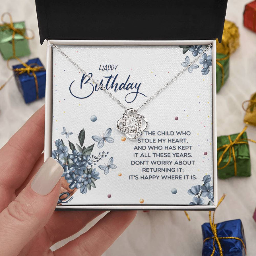 Best Gifts for Teenage Girls, Birthday Love Knot Necklace for Daughter Granddaughter