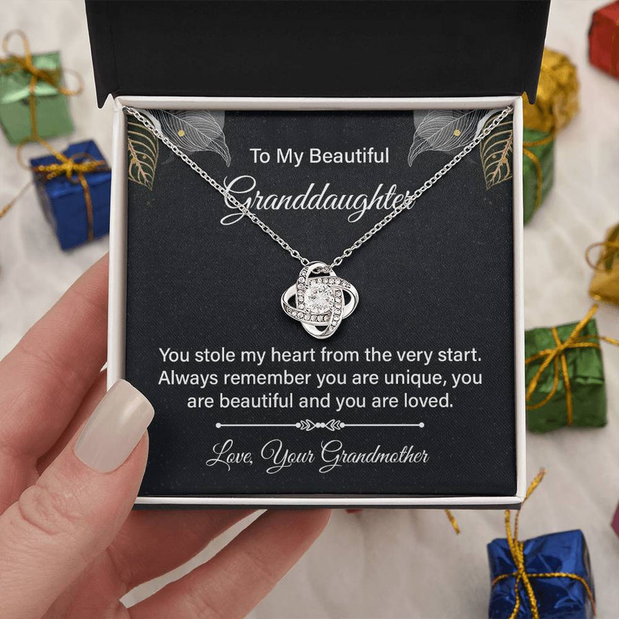 To My Granddaughter Necklace from Nana, Birthday Present for Granddaughter from Grandma