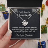 Load image into Gallery viewer, To My Granddaughter Necklace from Nana, Birthday Present for Granddaughter from Grandma
