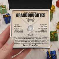 Load image into Gallery viewer, To My Granddaughter Necklace from Grandpa, Life Is a Journey Full of Challenges Just Do Your Best

