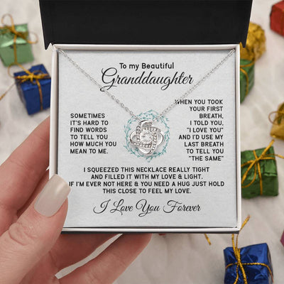 Load image into Gallery viewer, To My Granddaughter Necklace, Sometimes It&amp;#39;s Hard to Find Words to Tell You How Much You Mean to Me
