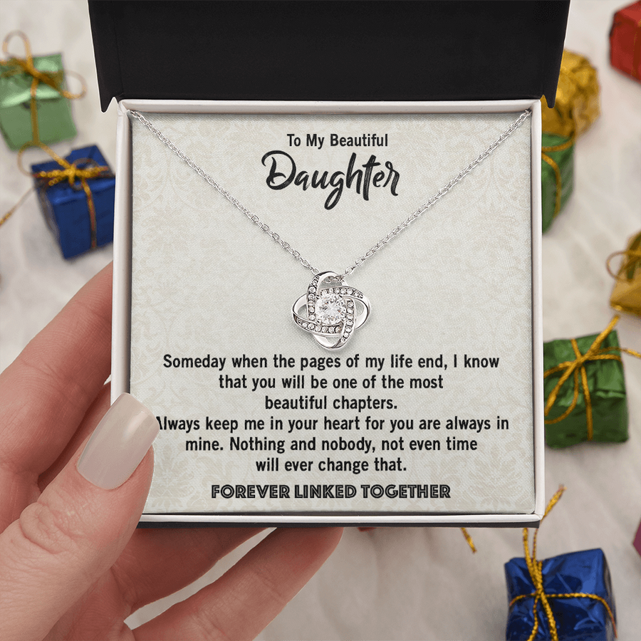 Love Knot Necklace for Daughter from Dad – Beautiful Gift for Birthday, Graduation, or Wedding Day