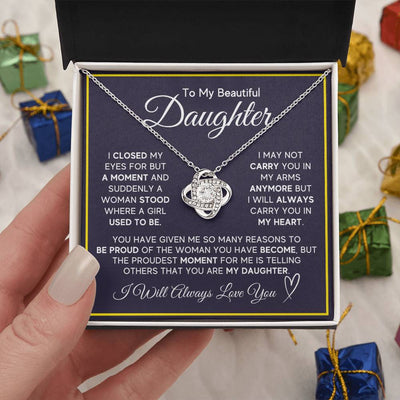 Load image into Gallery viewer, Daughter Gifts from Mom and Dad, Necklace &amp;amp; Message Card &amp;amp; LED Gift Box for Birthday, or Christmas
