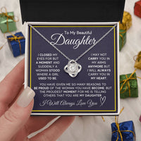 Load image into Gallery viewer, Daughter Gifts from Mom and Dad, Necklace &amp; Message Card &amp; LED Gift Box for Birthday, or Christmas
