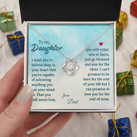 Load image into Gallery viewer, To My Daughter Necklace from Dad, I Promise to Love You for the Rest of Mine
