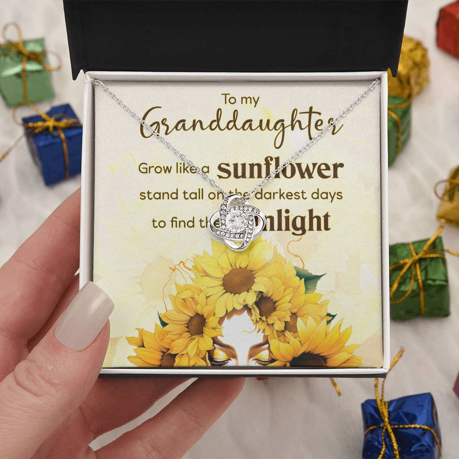 Women Christmas Necklace for Granddaughter from Mimi, Birthday Gifts for Granddaughter from Grandpa