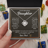 Load image into Gallery viewer, To My Daughter Love Knot Necklace Gift From Mom with Message Card &amp; Gift Box
