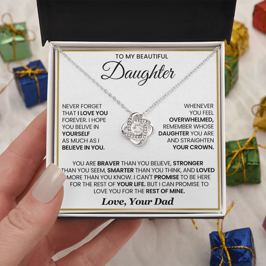 To My Daughter Necklace Birthday Gifts from Mother, You Are Braver Than You Believe