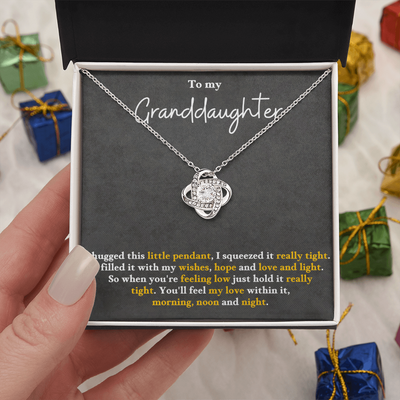 Load image into Gallery viewer, To My Granddaughter Love Knot Necklace Perfect Birthday Christmas Gifts from Grandma Grandpa
