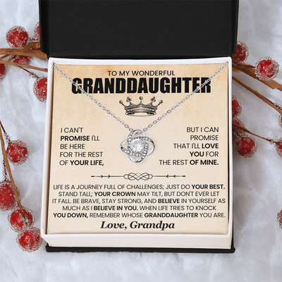 Load image into Gallery viewer, To My Granddaughter Necklace from Grandpa, Life Is a Journey Full of Challenges Just Do Your Best
