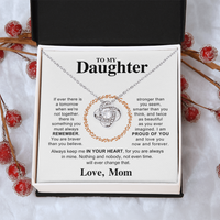 Load image into Gallery viewer, To My Daughter Necklace – Love Knot Pendant, Never Forget I Love You Gift from Dad
