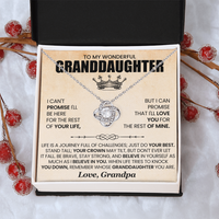 Load image into Gallery viewer, To My Granddaughter Necklace from Grandpa, Life Is a Journey Full of Challenges Just Do Your Best
