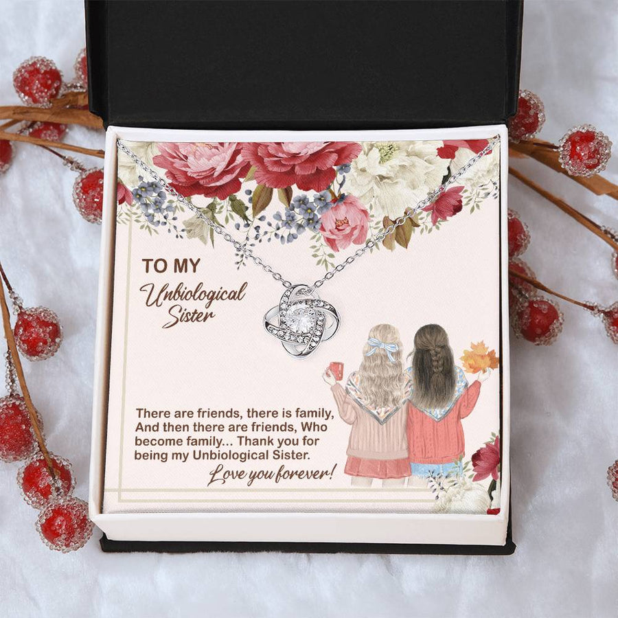 To My Unbiological Sister Necklace, Unbiological Sister Birthday Gifts