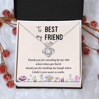 Load image into Gallery viewer, Best Friend Gifts for Birthday, Friendship Knot Necklace Silver, Meaningful Friendship Gifts
