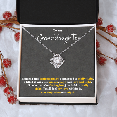 Load image into Gallery viewer, To My Granddaughter Love Knot Necklace Perfect Birthday Christmas Gifts from Grandma Grandpa
