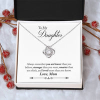 Load image into Gallery viewer, To My Daughter Necklace Gifts from Mom, Remember You Are Braver Than You Think
