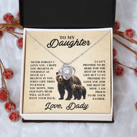 Load image into Gallery viewer, To My Daughter Love Knot Necklace – Unbreakable Bond Jewelry Gift for Birthday or Holiday
