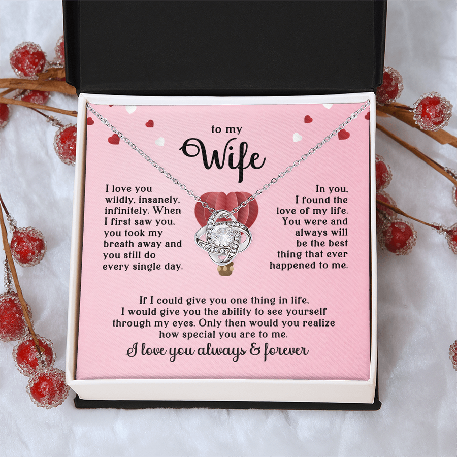 To My Wife Necklace, When I First Saw You, You Took My Breath Away and You Still Do Every Single Day