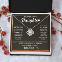 Load image into Gallery viewer, To My Daughter Love Knot Necklace Gift From Mom with Message Card &amp; Gift Box
