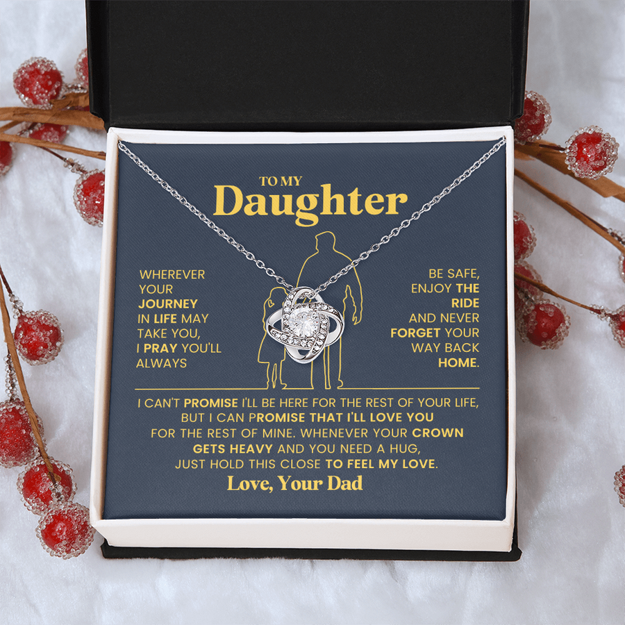 To My Daughter Necklace, Daughter Necklaces from Mom and Dad, Birthday Gifts from Mother or Father