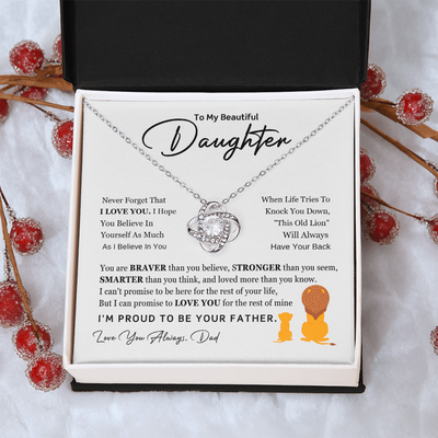Load image into Gallery viewer, To My Daughter Necklace from Dad with Heartfelt Message, Daughter Birthday Present from Dad
