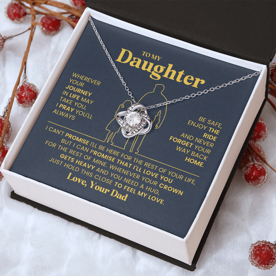 To My Daughter Necklace, Daughter Necklaces from Mom and Dad, Birthday Gifts from Mother or Father
