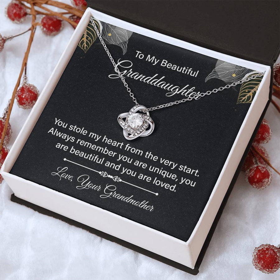 To My Granddaughter Necklace from Nana, Birthday Present for Granddaughter from Grandma