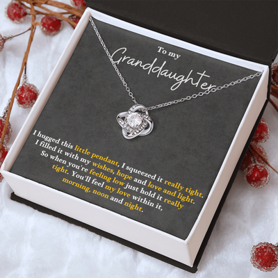 Load image into Gallery viewer, To My Granddaughter Love Knot Necklace Perfect Birthday Christmas Gifts from Grandma Grandpa
