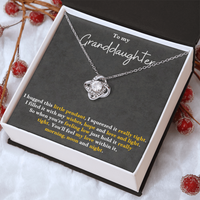 Load image into Gallery viewer, To My Granddaughter Love Knot Necklace Perfect Birthday Christmas Gifts from Grandma Grandpa
