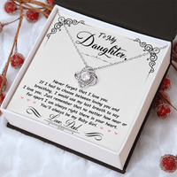 Load image into Gallery viewer, To My Daughter Necklace from Mom and Dad, Birthday, Graduation, Christmas Love Knot Necklace for Her
