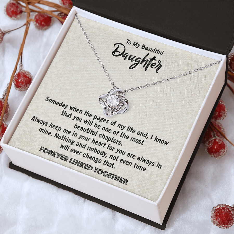 Love Knot Necklace for Daughter from Dad – Beautiful Gift for Birthday, Graduation, or Wedding Day