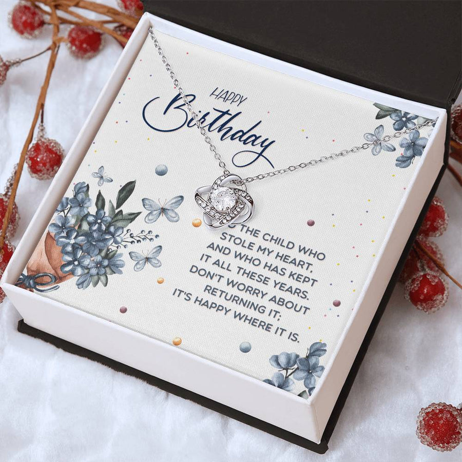 Best Gifts for Teenage Girls, Birthday Love Knot Necklace for Daughter Granddaughter