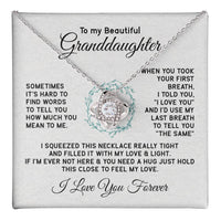 Load image into Gallery viewer, To My Granddaughter Necklace, Sometimes It&#39;s Hard to Find Words to Tell You How Much You Mean to Me
