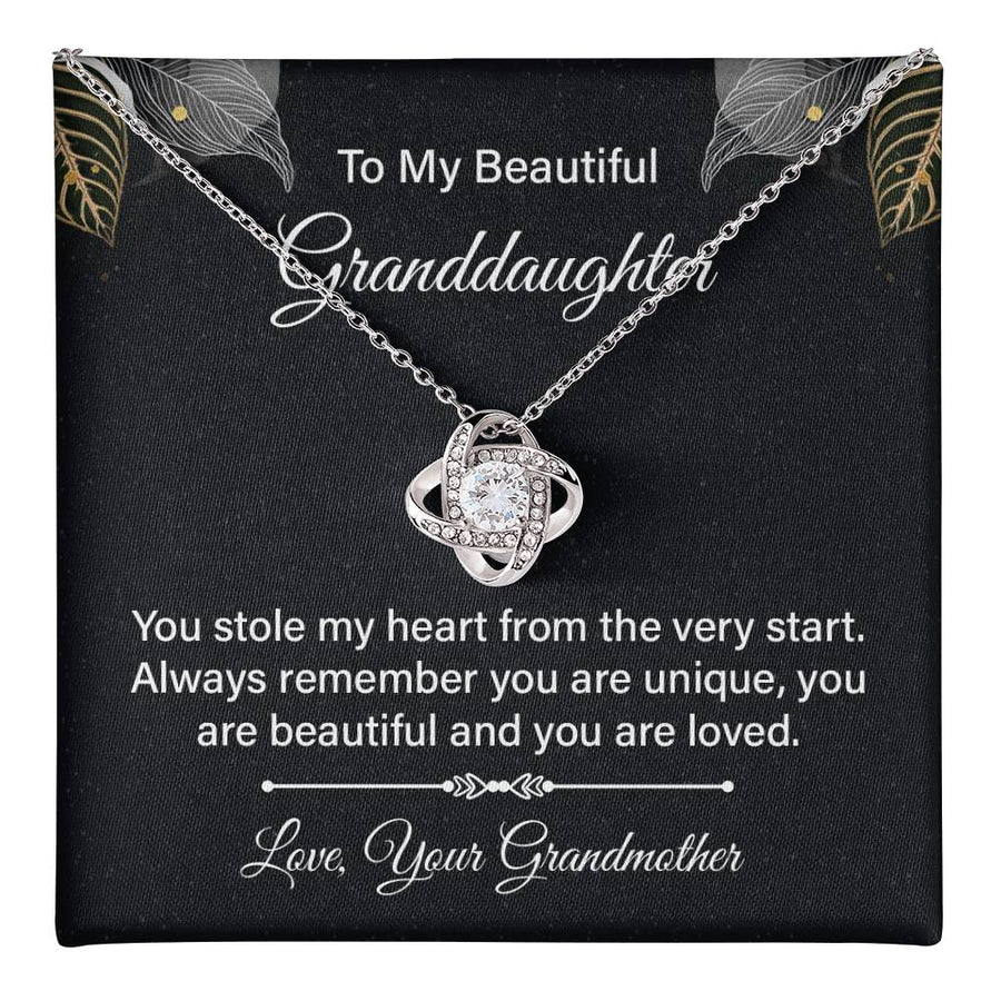 To My Granddaughter Necklace from Nana, Birthday Present for Granddaughter from Grandma