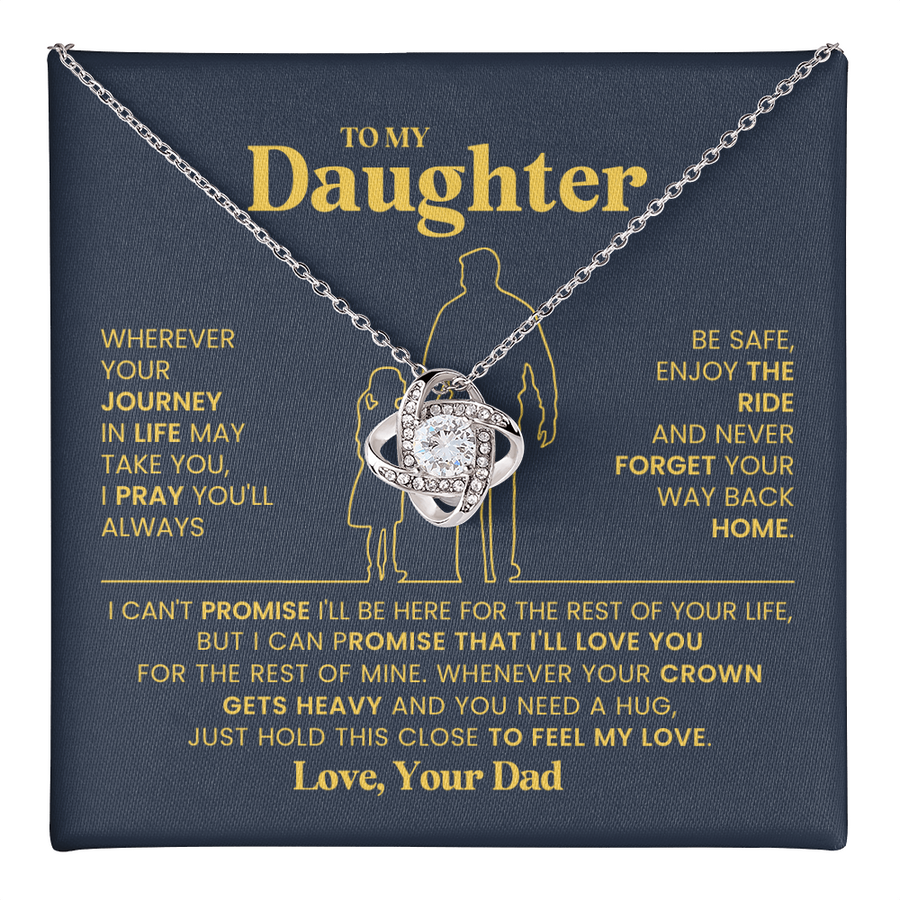 To My Daughter Necklace, Daughter Necklaces from Mom and Dad, Birthday Gifts from Mother or Father