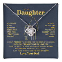 Load image into Gallery viewer, To My Daughter Necklace, Daughter Necklaces from Mom and Dad, Birthday Gifts from Mother or Father
