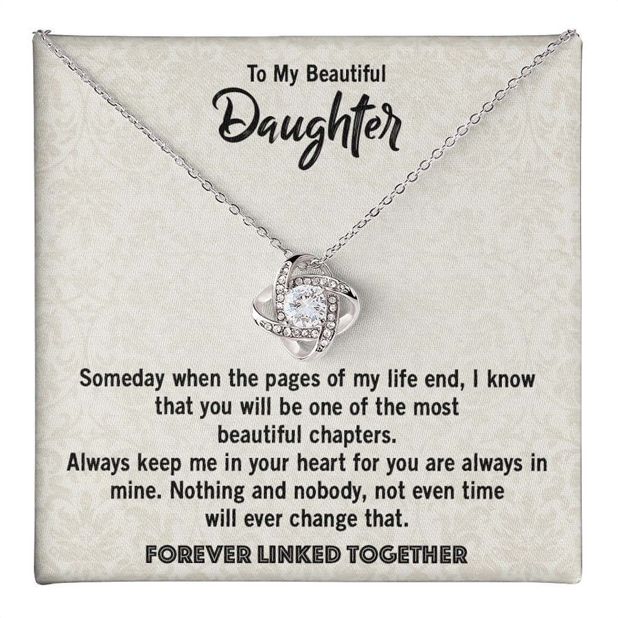 Love Knot Necklace for Daughter from Dad – Beautiful Gift for Birthday, Graduation, or Wedding Day