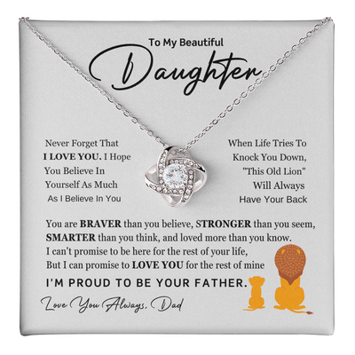 Load image into Gallery viewer, To My Daughter Necklace from Dad with Heartfelt Message, Daughter Birthday Present from Dad

