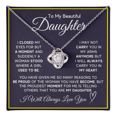 Load image into Gallery viewer, Daughter Gifts from Mom and Dad, Necklace &amp;amp; Message Card &amp;amp; LED Gift Box for Birthday, or Christmas
