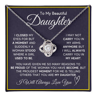 Load image into Gallery viewer, Daughter Gifts from Mom and Dad, Necklace &amp; Message Card &amp; LED Gift Box for Birthday, or Christmas
